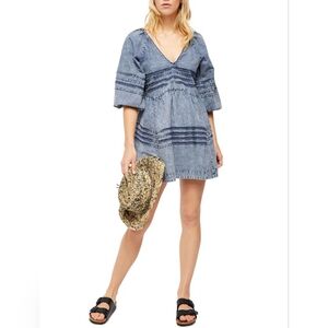 Free People Sweet Surrender Visit Denim Mini Dress
